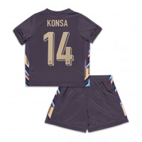 Camiseta Inglaterra Ezri Konsa #14 Segunda Equipación Replica Eurocopa 2024 para niños mangas cortas (+ Pantalones cortos)